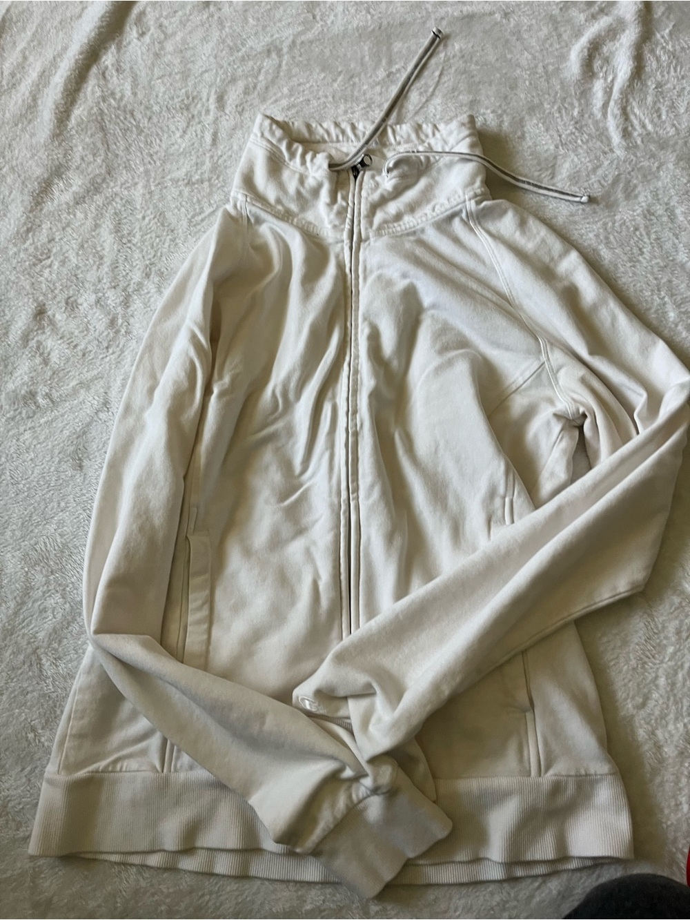 Champion Women's Cream Full-Zip Bomber Jacket